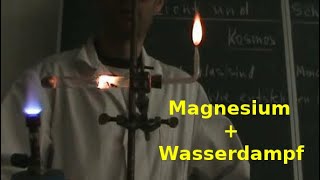 Chemische Reaktion von Magnesium mit Wasserdampf  Redoxreaktion [upl. by Drape]