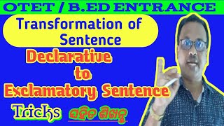 Declarative sentence to Exclamatory sentence OTETBed all Competitive exams  Habibursir [upl. by Ykroc]