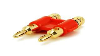 GLS Audio Gold Banana Plug Speaker Connectors Dual Tip Banana Plugs Banana [upl. by Paul]