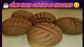 receta de CONCHAS DE CHOCOLATE pan [upl. by Alegnave507]