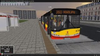 VirtualBus Warszawa linia 360 Solaris Urbino 18III Mobilis Mościska A728 [upl. by Revned666]