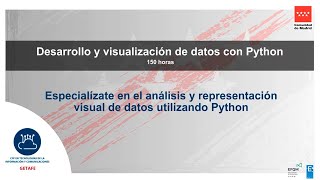 PROGRAMACION Desarrollo y visualización de datos con Python [upl. by Haelem]