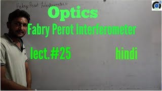 Fabry perot interferometer [upl. by Bergeman]