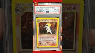 2000 Pokemon Neo Genesis Typhlosion Holo SWIRL  PSA 8 First 1st Edition Card 18 [upl. by Ardnossak]