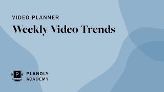 Video Planner How to Access Weekly Trends [upl. by Capone310]