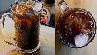 How to make Iced Americano Coffee at Home  Perfect Iced Coffee without machine  Silent Vlog ASMR [upl. by Eseneg]