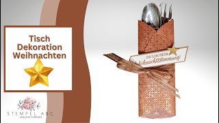 Tisch Dekoration  Weihnachten  Produkte von Stampin´UP [upl. by Atires]