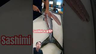 Incredible Watch This Chef Slice a Giant Spanish Mackerel – Sushi or Grilled 🐟 [upl. by Kind]