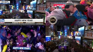 20182019 New Years Countdown 4 networks simultaneously [upl. by Rupert57]