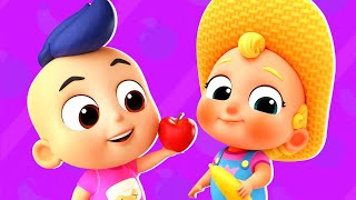 Apples and Bananas Song For Kids Nursery Rhymes and Baby Song [upl. by Atteuqaj]