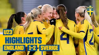 Highlights U23  England – Sverige 1–2  Svensk seger efter vändning [upl. by Ramona]