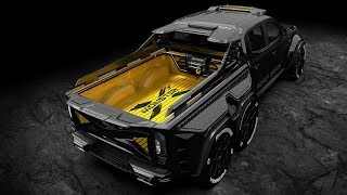 Mercedes XClass 6x6 Pickup Custom Exy Monster X Concept [upl. by Nelrac776]