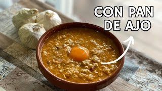 Auténtica Sopa Castellana o Sopa de Ajo 🧄  Receta Tradicional 20 Fácil y Rápida [upl. by Ahsimaj]