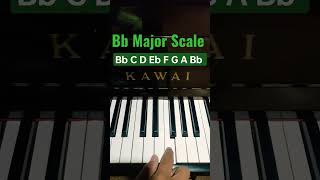 Bb Major Scale  Easy Piano Tutorial [upl. by Inimak]