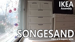 How to Assemble  IKEA SONGESAND 송에산드 6칸서랍장 화이트 조립  4배속영상 [upl. by Edrei402]