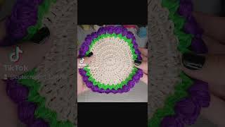 tutorial resumido del portavasos y bouquet de flores 🤩🫶 crochet crochettutorial crochetlove [upl. by Tebzil]