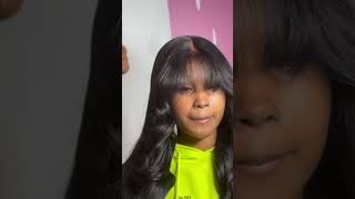 A mesmerizing Wig catch the GORGEOUSNESS hairstyle hairstyletutorialwigswiginstallwigwithbangs [upl. by Asiled378]