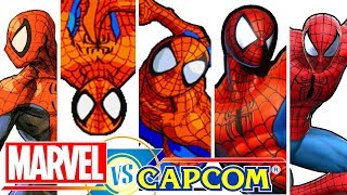 All quotSPIDERMANquot SupeR Moves  Hyper Combos in MvC Series [upl. by Dorelia]