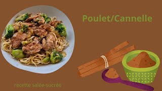 pouletampcannellesauce sojarecette saléeampsucrée ideerecette [upl. by Ralston565]