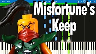 Ninjago Skybound  Misfortunes Keep song  Synthesia Piano Tutorial [upl. by Allisirp]