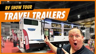 Touring Travel Trailers FINAL Day at Tampa RV Show [upl. by Nodnol713]