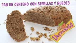 🥖 PAN de CENTENO y SEMILLAS  Recetas Veganas  Veganamente [upl. by Reynold28]