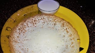 Aappam  ஆப்பம்  ஆப்பமும் தேங்காய் பாலும்  Aappam with coconut milkwithout yeast [upl. by Natiha]