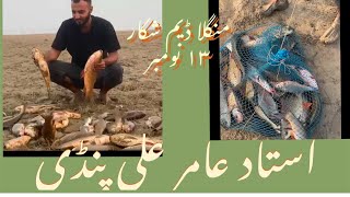 Mangla dam big game shikar ustad amir ali shikar in daylight carp fishing rahu [upl. by Ranite]