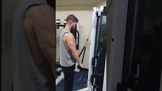 Drop Set Tricep Pull Down subscribe motivation [upl. by Gilli]