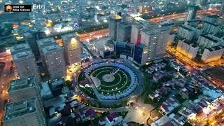 Erbil night from the sky Erbil at night 2021Erbil Arbil Kurdistan Erbillife ErbilCity [upl. by Ivzt]