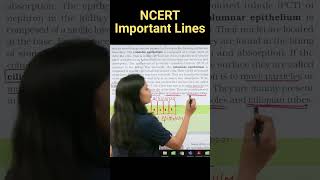 Ciliated Epithelium  Biology NEETNCERT important lines for NEET  neetpreparation biology [upl. by Eitsyrc]