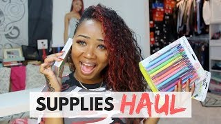 BACK TO SCHOOL SUPPLIES HAUL 2017  dymondheartsbeauty [upl. by Yendyc399]