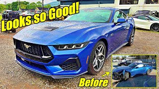 I Rebuilt My wrecked 2024 Mustang [upl. by Shoifet]