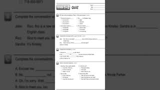 Interchange Fifth Edition Intro Level Assessment Written Quiz Unit12 [upl. by Nacul]