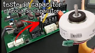 Como testar e trocar o capacitor da placa do ventilador da evaporadora ar split Eleclectrolux [upl. by Karine]