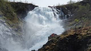 The quotHuldraquot in the Kjosfossen waterfall on the Flåm railway journey [upl. by Ahseele]