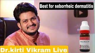 seborrheic dermatitis Best homeopathic medicine  live Dr Kirti Vikram 1617 852022 [upl. by Llewon783]