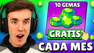 COMO CONSEGUIR 10 GEMAS GRATIS CADA MES en BRAWL STARS [upl. by Rayshell740]