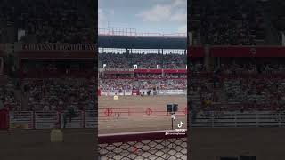 Cheyenne Frontier Days Rodeo 2024 rodeo cfdrodeo wyoming cowboy cowgirl yellowstone pcra [upl. by Brazee586]