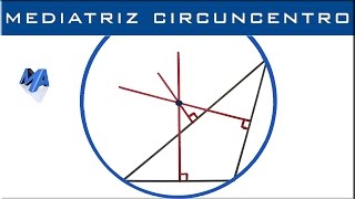 CIRCUNCENTRO Super facil MEDIATRICES de un triangulo  para principiantes [upl. by Ecirtaed]