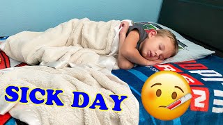 Sick Day Vlog  2 Kids Staying Home From School Sick [upl. by Heda655]