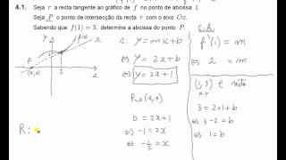 Derivada  Reta Tangente  Exame Nacional Matemática 12º ano [upl. by Grimbly64]