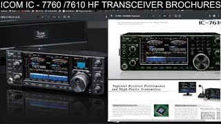 ICOM IC  7760 7610 HF TRANSCEIVER BROCHURES [upl. by Musihc]