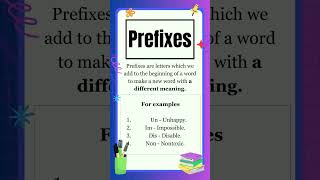 Prefixes  What are Prefixes  English Grammar  The Study Corner  prefix shorts [upl. by Armil]