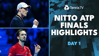 Sinner Takes On De Minaur Medvedev vs Fritz  Nitto ATP Finals 2024 Highlights Day 1 [upl. by Earvin]