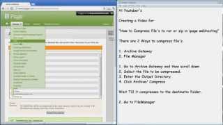 How to Compress a file to zip in ipage webhostingmp4 [upl. by Ahc]