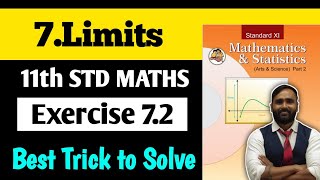 11th MATHS 2  Chapter 7 Limit  Exercise 72  PRADEEP GIRI SIR [upl. by Rahs]