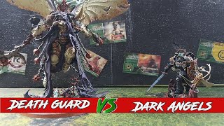 Dark Angels Space Marines v Death GuardNew Nexus Card Warhammer 40k Battle Report [upl. by Anival]