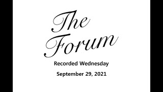 The Forum Wednesday September 29 2021 [upl. by Milena957]