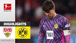 VfB Stuttgart  Borussia Dortmund 21  Highlights  Matchday 11 – Bundesliga 202324 [upl. by Emlin]